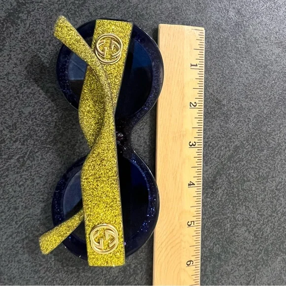 Gucci Red and Blue Glitter Sunglasses - READ Description - Picture 16 of 16